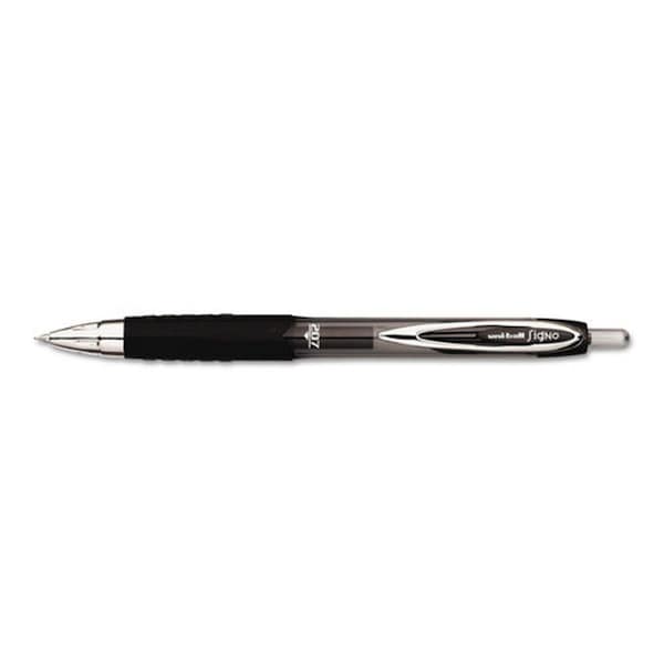 Uni-Ball UBC 0.7 mm Black Ink Tran Black Barrel 36BX Signo 207 Retractable Gel Pen Value Pack UN472428 - main